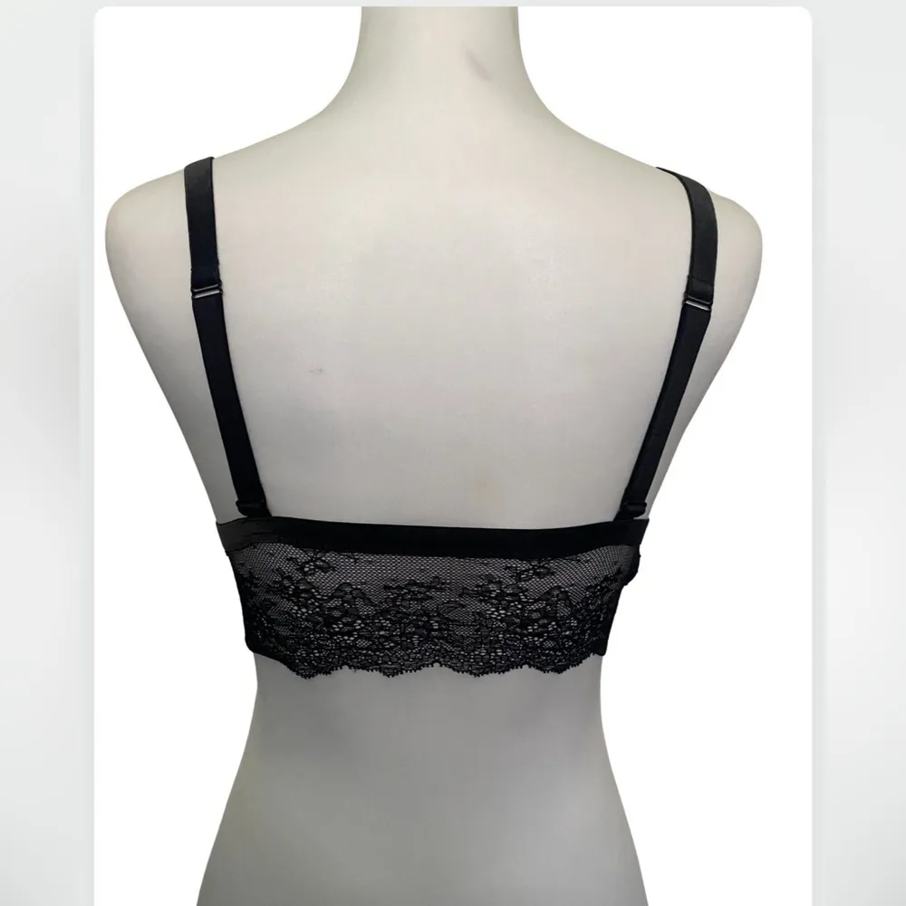 NEW Victoria’s Secret Black Lace Lightly Padded Bralette Bra Small - Image 2