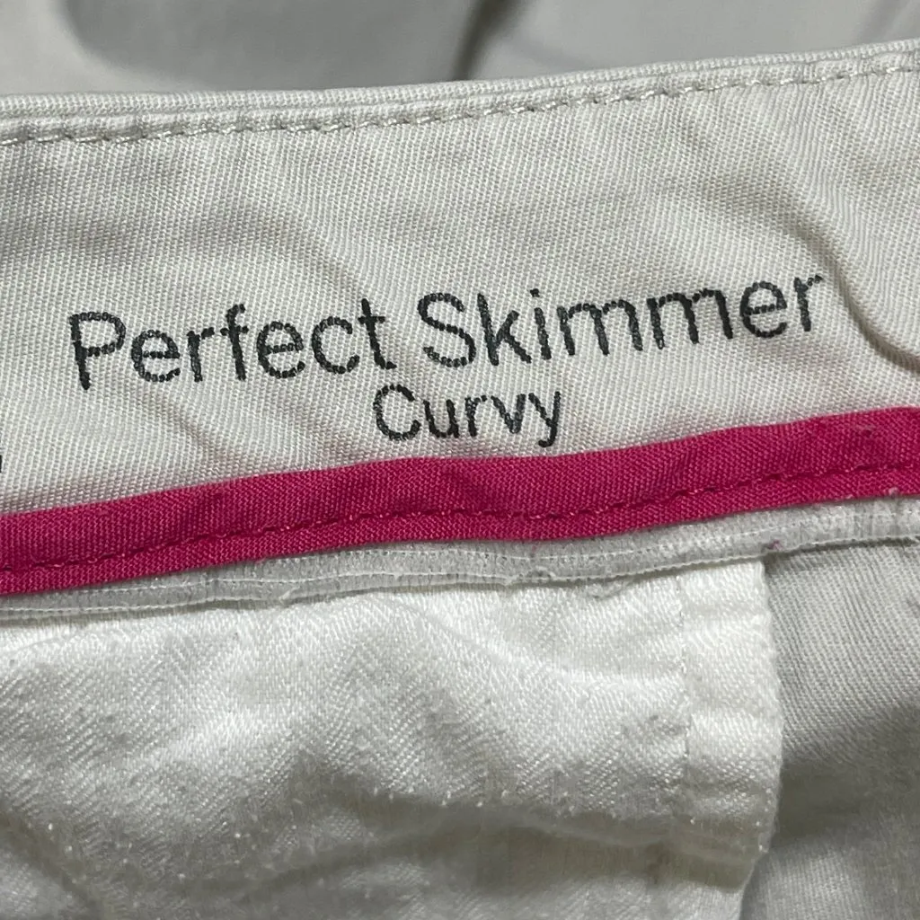 Talbots Perfect Skimmer Curvy Light Khaki Size 14P Petite Flat Front Cropped - Image 4