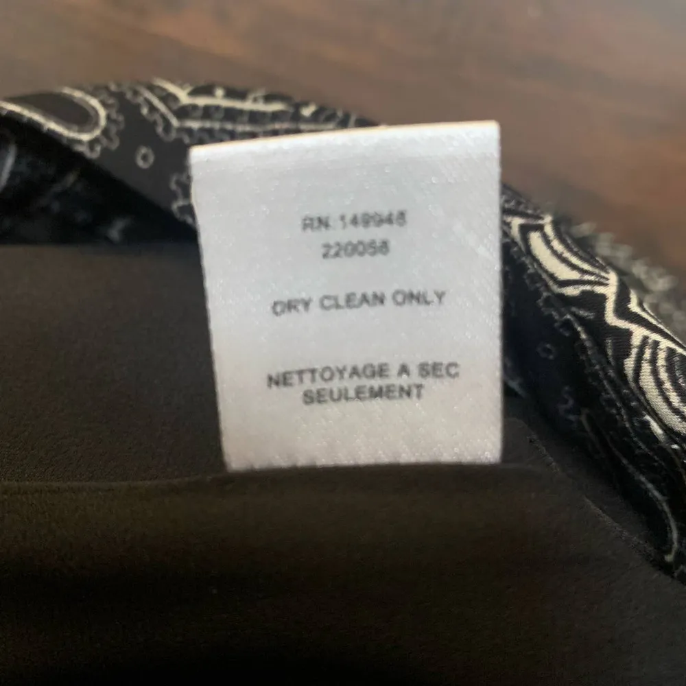 Haute Hippie black & cream paisley silk mini skirt size 10 - Image 6