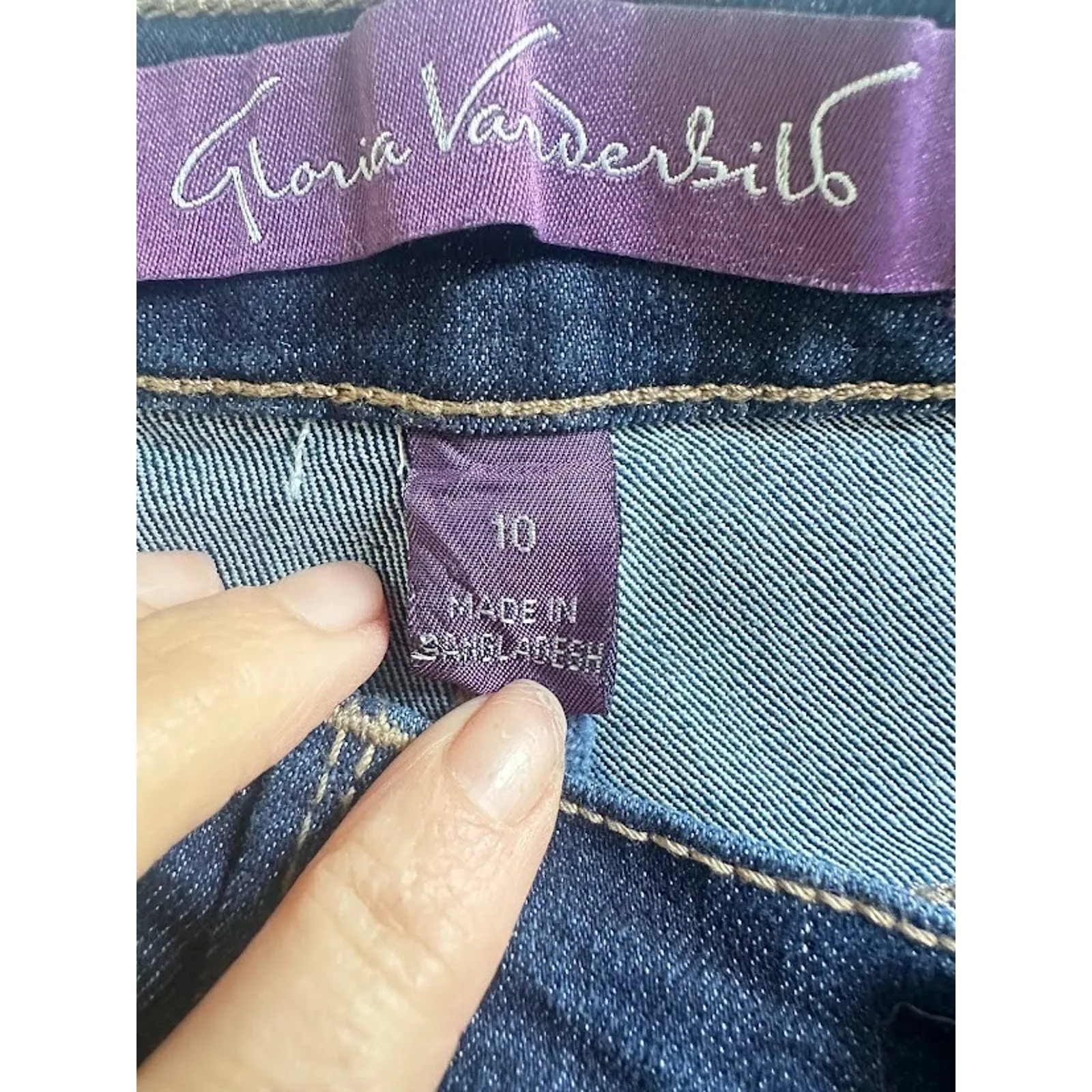 Gloria Vanderbilt Classic Amanda High Rise Tapered Jean Pants 10 Short Dark Wash - Image 5