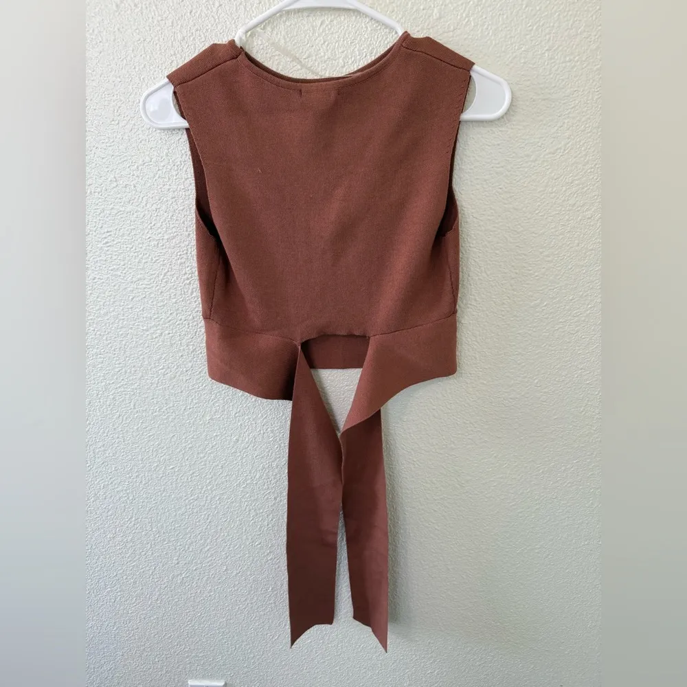 Wild Fable  Tie Back Sweater Crop Top Small - Image 4