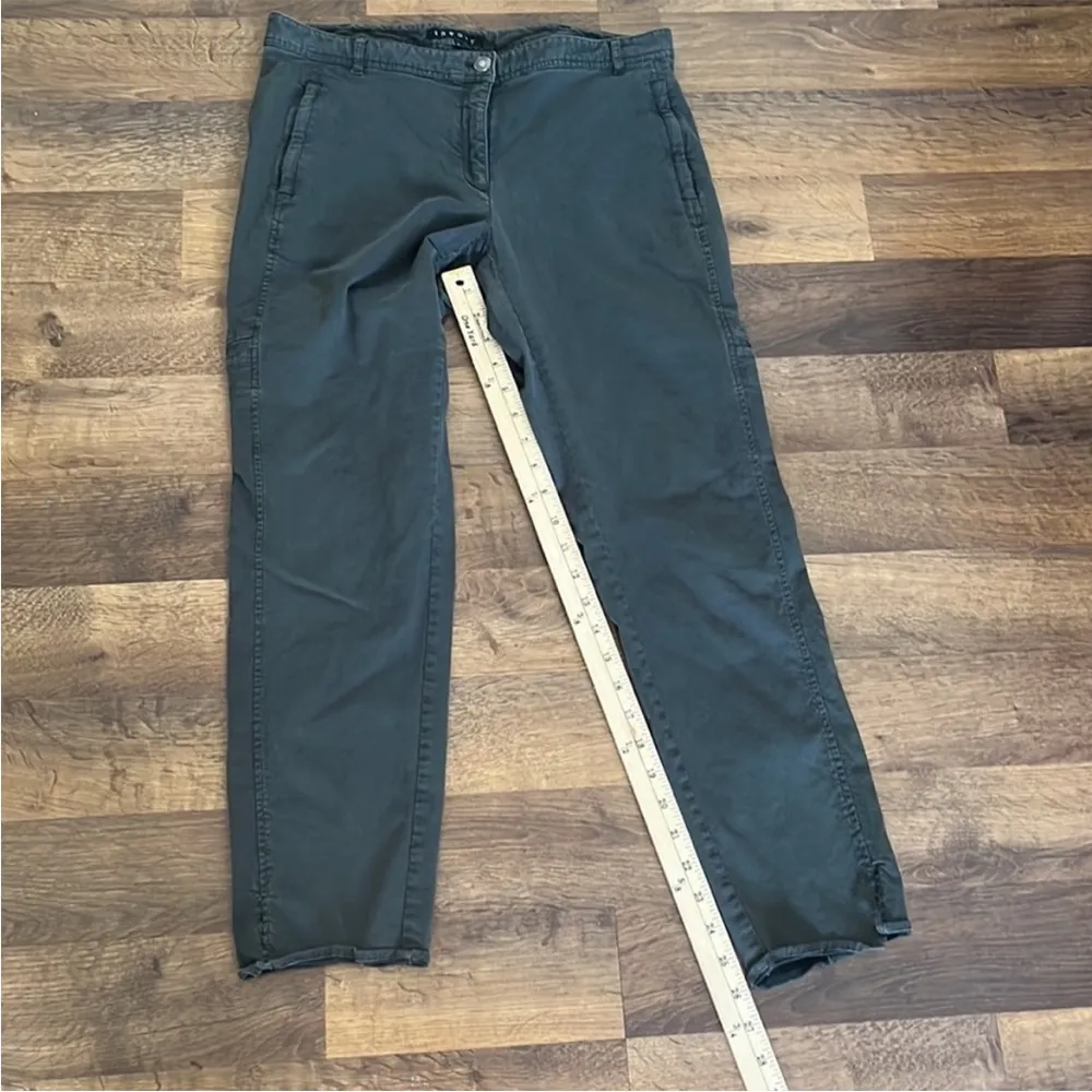 Theory Farment Cargo Pants Green Size 8 - Image 5