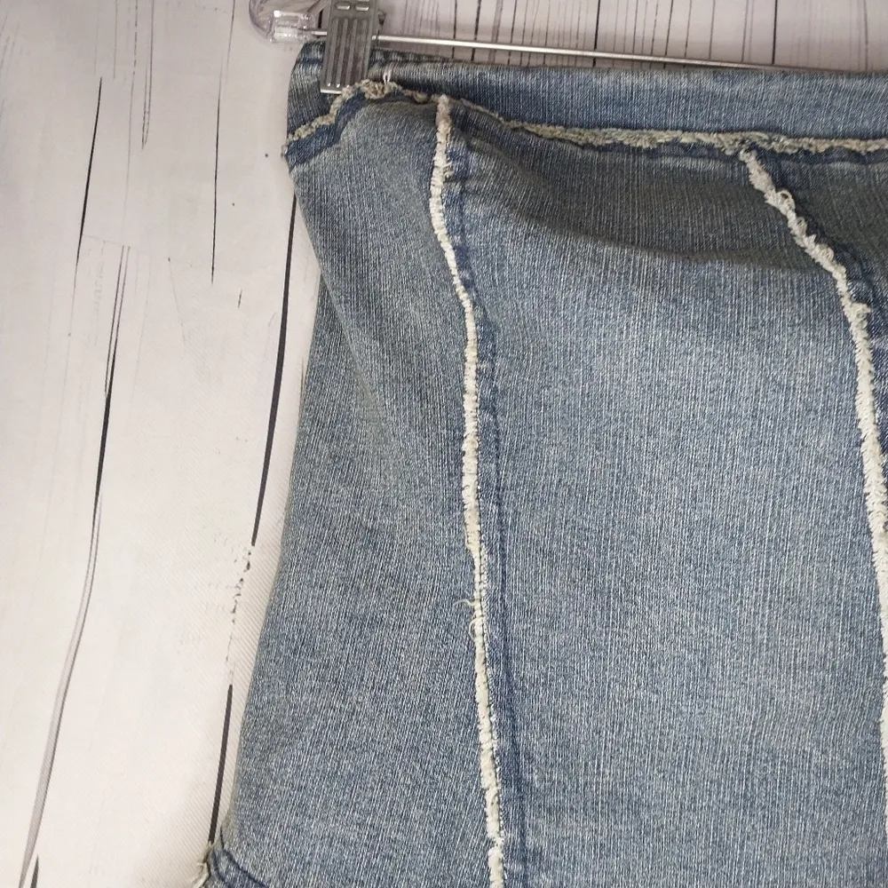 Kimchi Blur Urban Outfitters Denim And Lace Coquette Ruffle Tube Top Size L NWT - Image 4