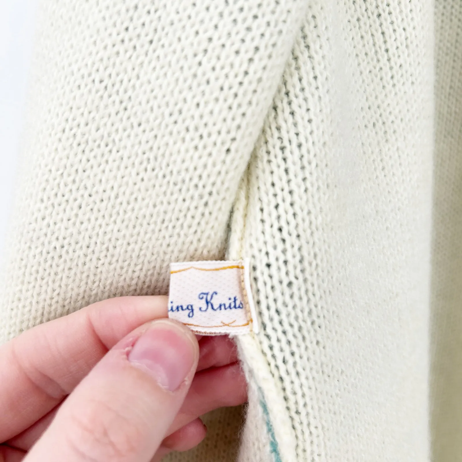 L. Browning Knits Womens Vintage Boho‎ Butterfly Open Front Knit Sweater Vest OS Green Size undefined - Image 4