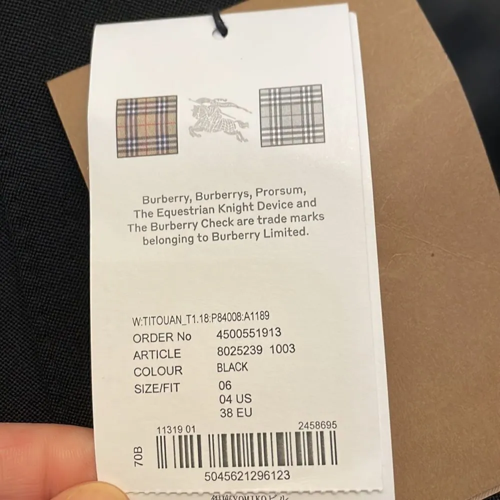 Burberry Black Wool Titouan Blazer, NWT - Image 7