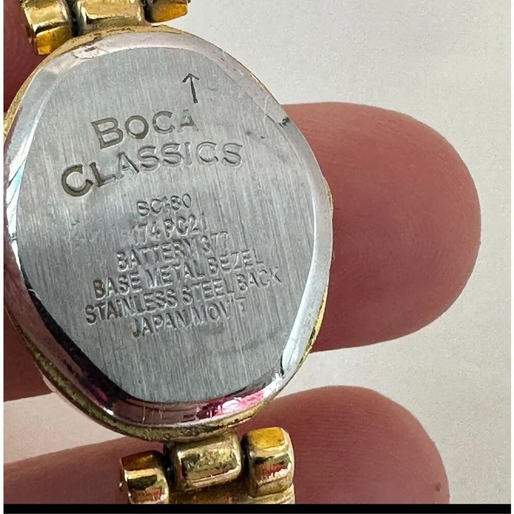 Boca Classics genuine diamond quartz watch Gold - Image 2