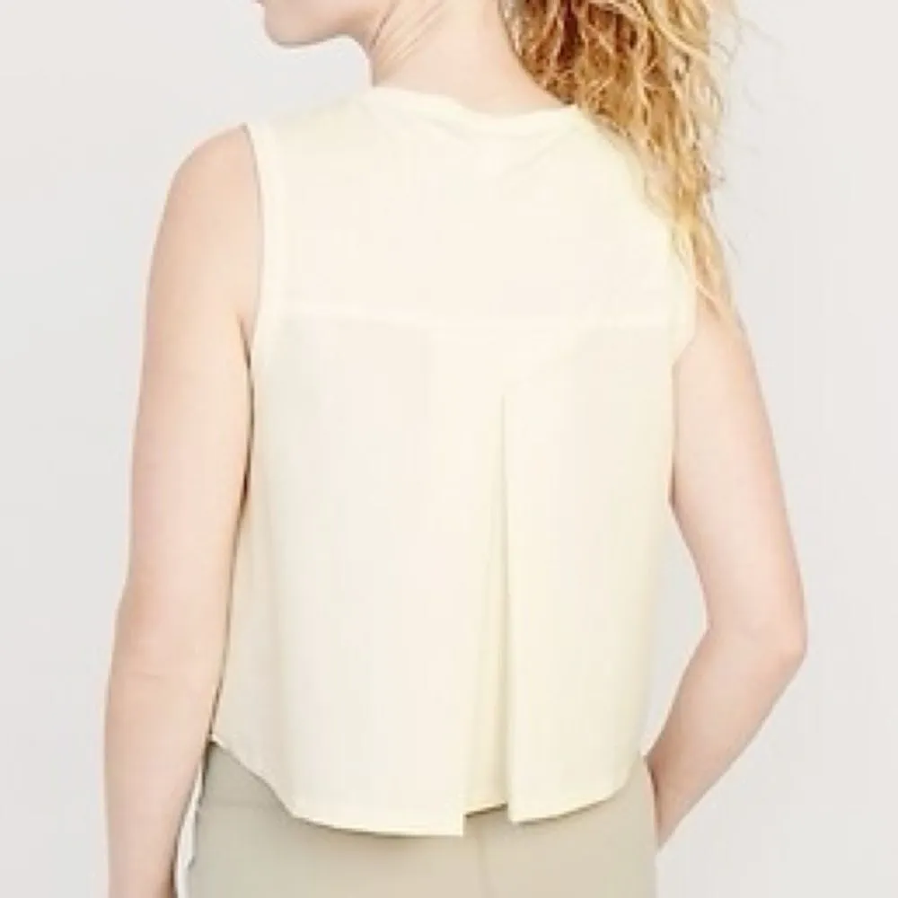 NWT Old Navy Active StretchTech Cinched-Hem Crop Top Ivory Cream Size XL NEW - Image 4