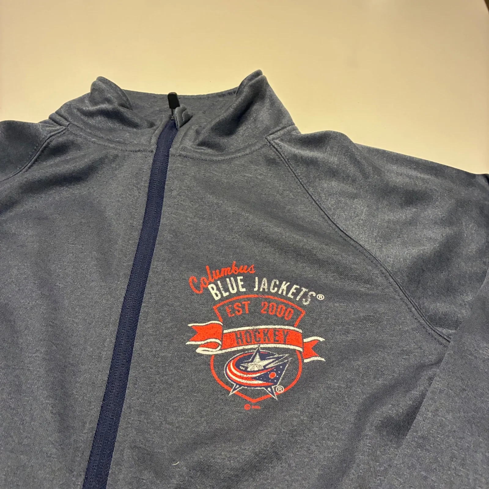 Columbus Blue Jackets Hockey Zip Up Jacket Women M L NHL Apparel Gray Size M - Image 3