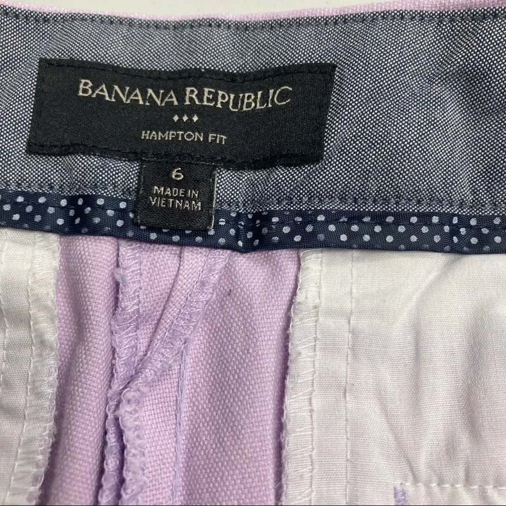 BANANA REPUBLIC Women’s Lavender‎ khaki pants Size 6 Cropped Inseam 24.5 - Image 8