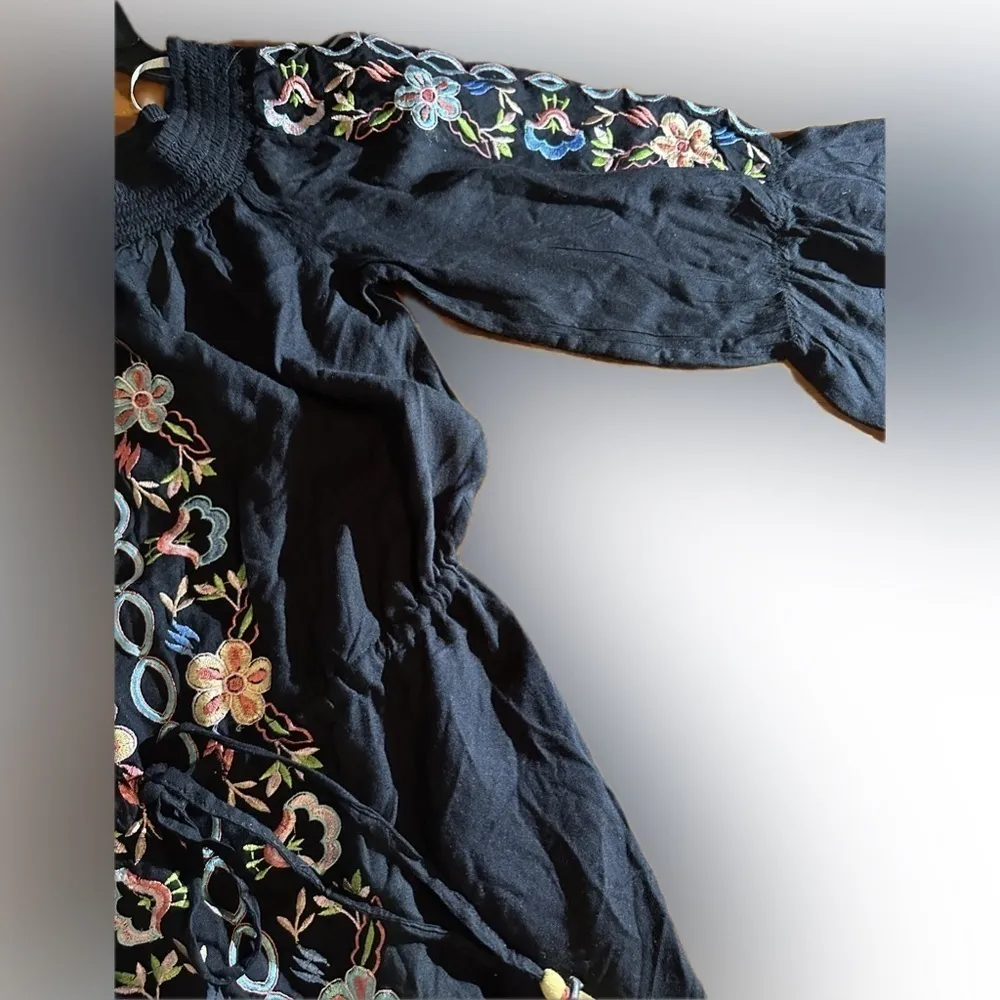 NWT Blue Island embroidered - Boho Dress SzM - Image 5