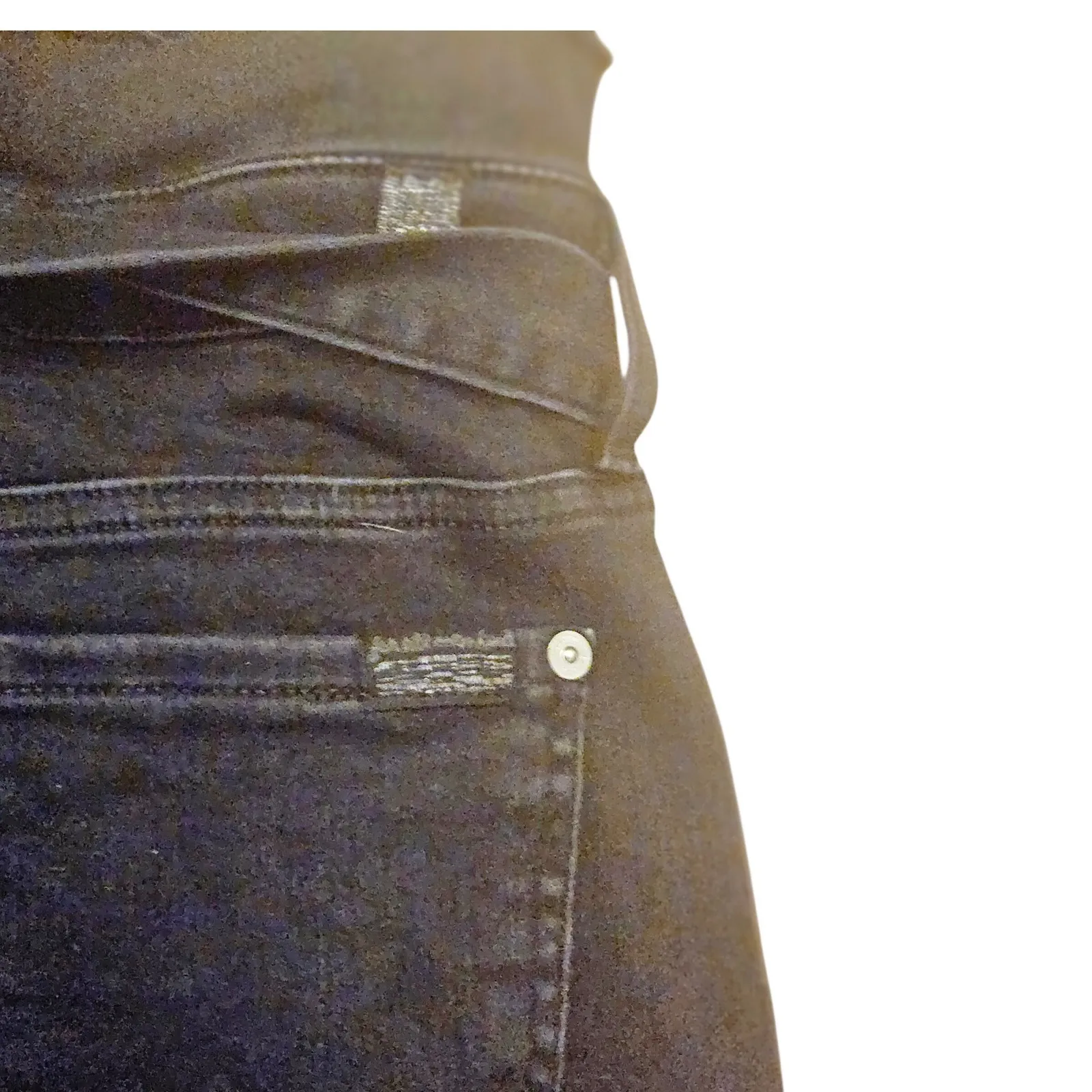 7 For All Mankind Black Denim Paperbag Waist Jeans Size 28 - Image 3