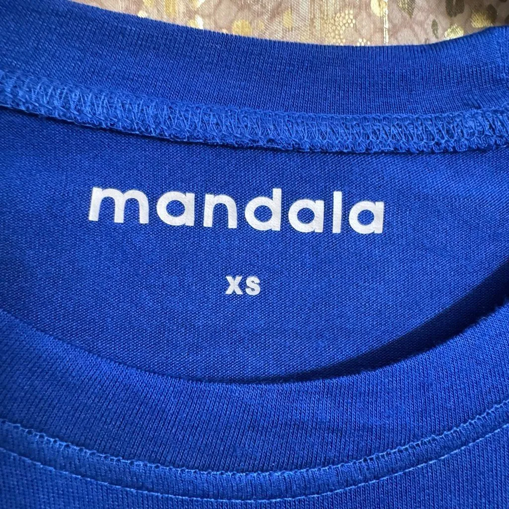 Mandala Royal Blue Women's Underscrub Long Sleeve Top XS - Image 4