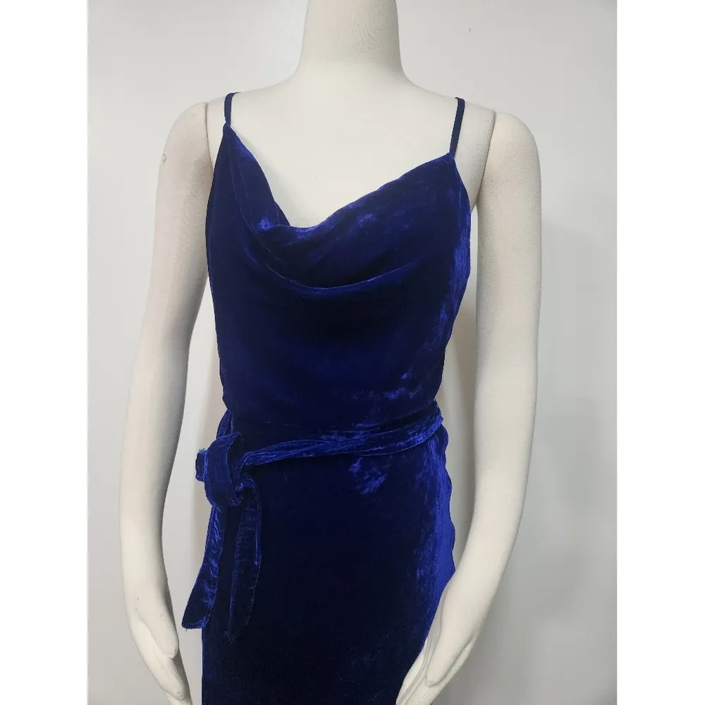 Adelyn Rae Zana Velvet Cowl Neck Slip Dress Size M - Image 4