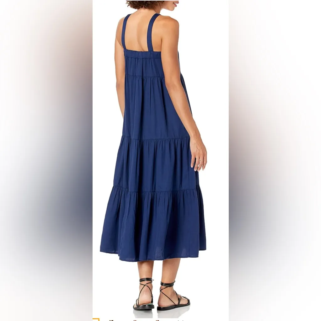 The Drop Women's Britt Tiered Maxi Tent Dress SIZE X SMALL Navy Blue - Image 2