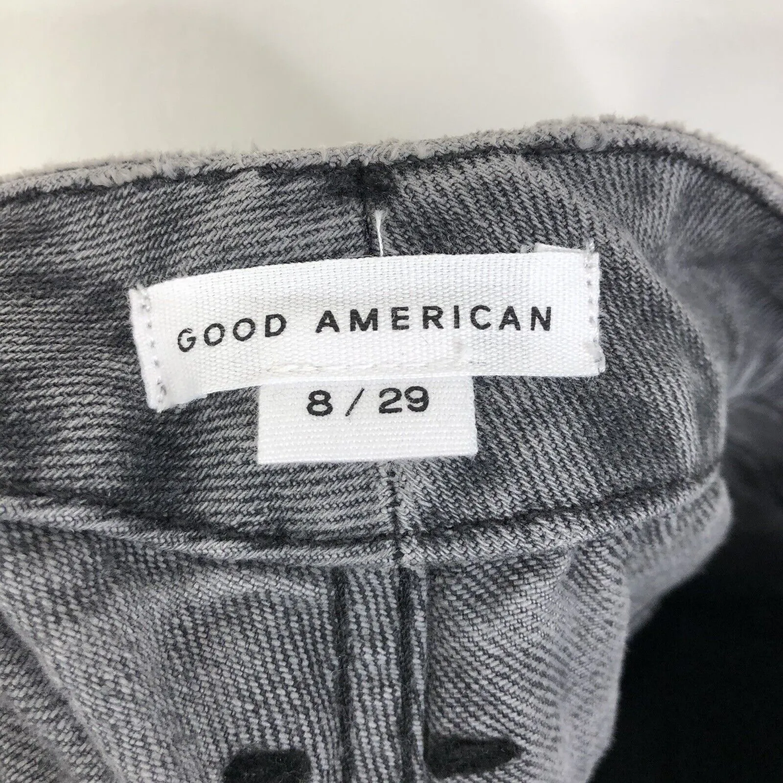 NEW Good American 90's High Waist Baggy Relaxed Black Gray Jeans Women's 8/29 - Image 8