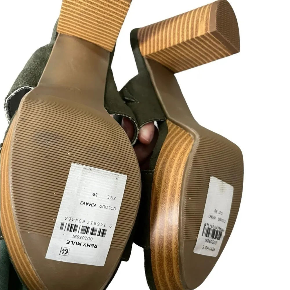 City Chic Khaki Green Remy Mule Heel 39/9 - Image 4