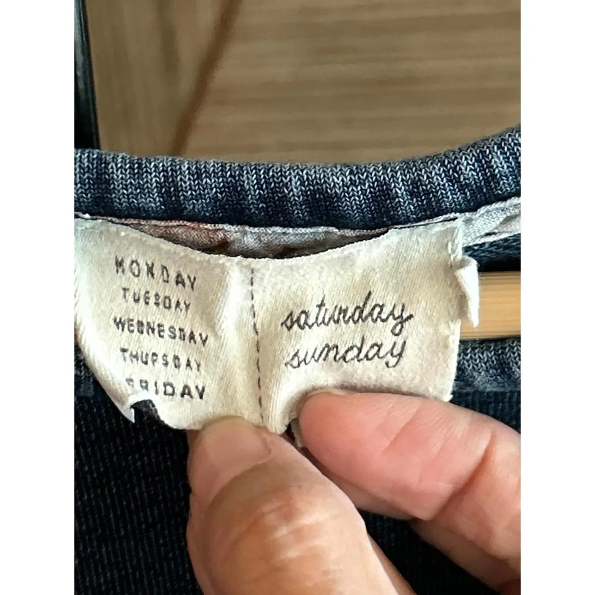 Anthropologie Saturday Sunday Denim Dress XXS Blue Flutter Sleeve Boho - Image 4