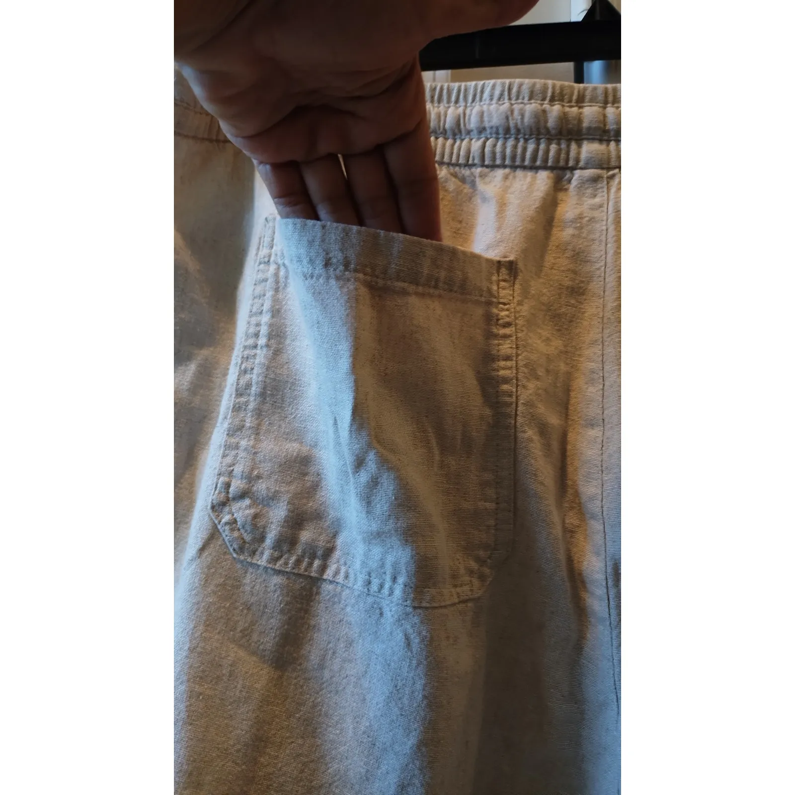 Old Navy Shorts Womens Linen Blend Drawstring Casual Size XL/TG - Image 5