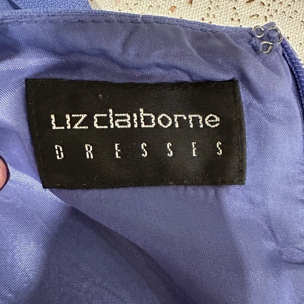 Liz Claiborne Blue Purple Midi Dress Size 10 - Image 5