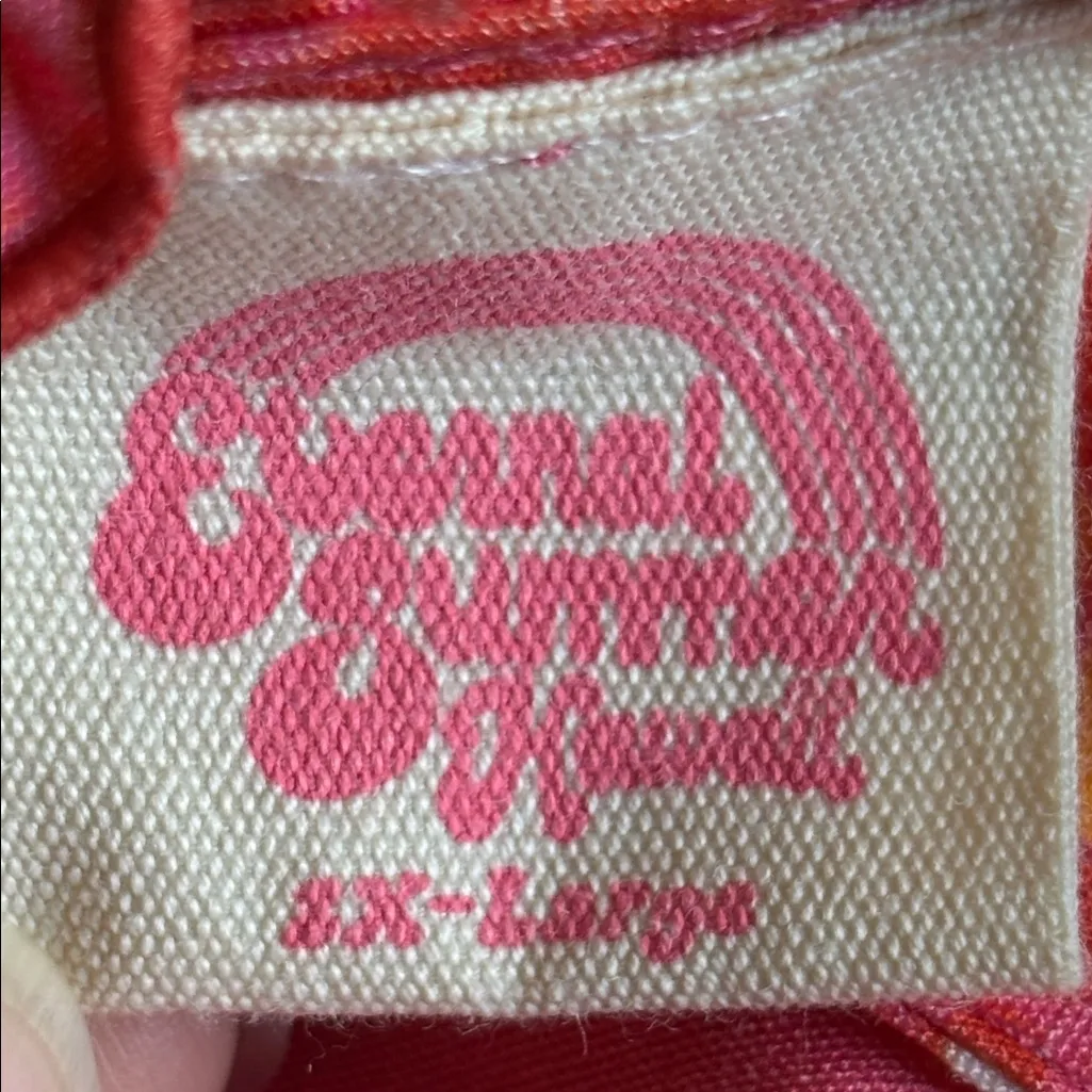 Eternal Summer Hawaii Remy dress boho spring summer floral ruffle patchwork Pink Size 2X - Image 8