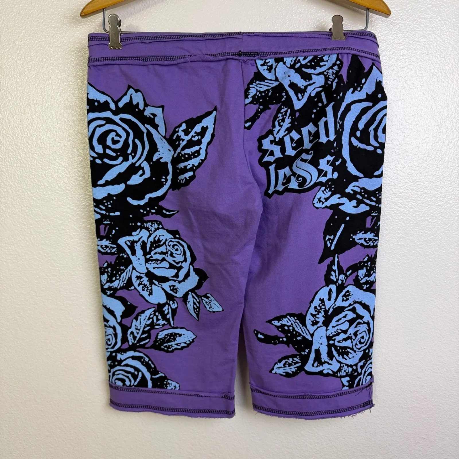 Seedless Clothing Sweatpants Womens Small Purple Floral Lounge Y2K Crop 15" NWT - Image 9