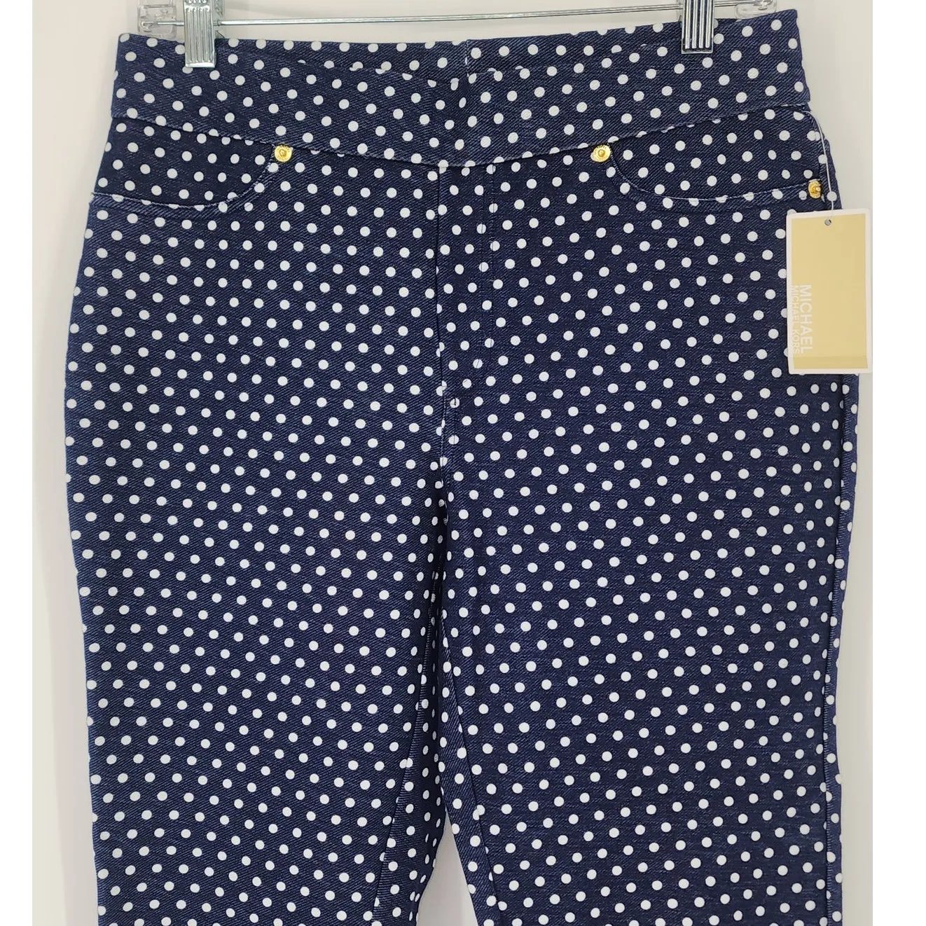 Michael Michael Kors Navy Polka Dot Pull - Image 4