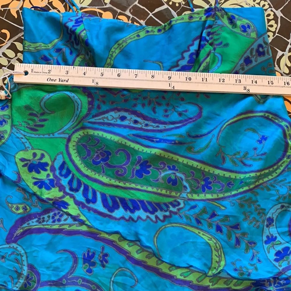 ZARA SILK RUFFLE DRESS Sz:M - Image 8