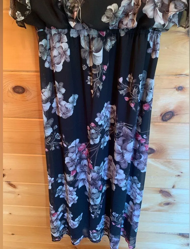 Women’s Nine West dress size 12 with sheer flutter sleeves and a tie neck. - Image 3