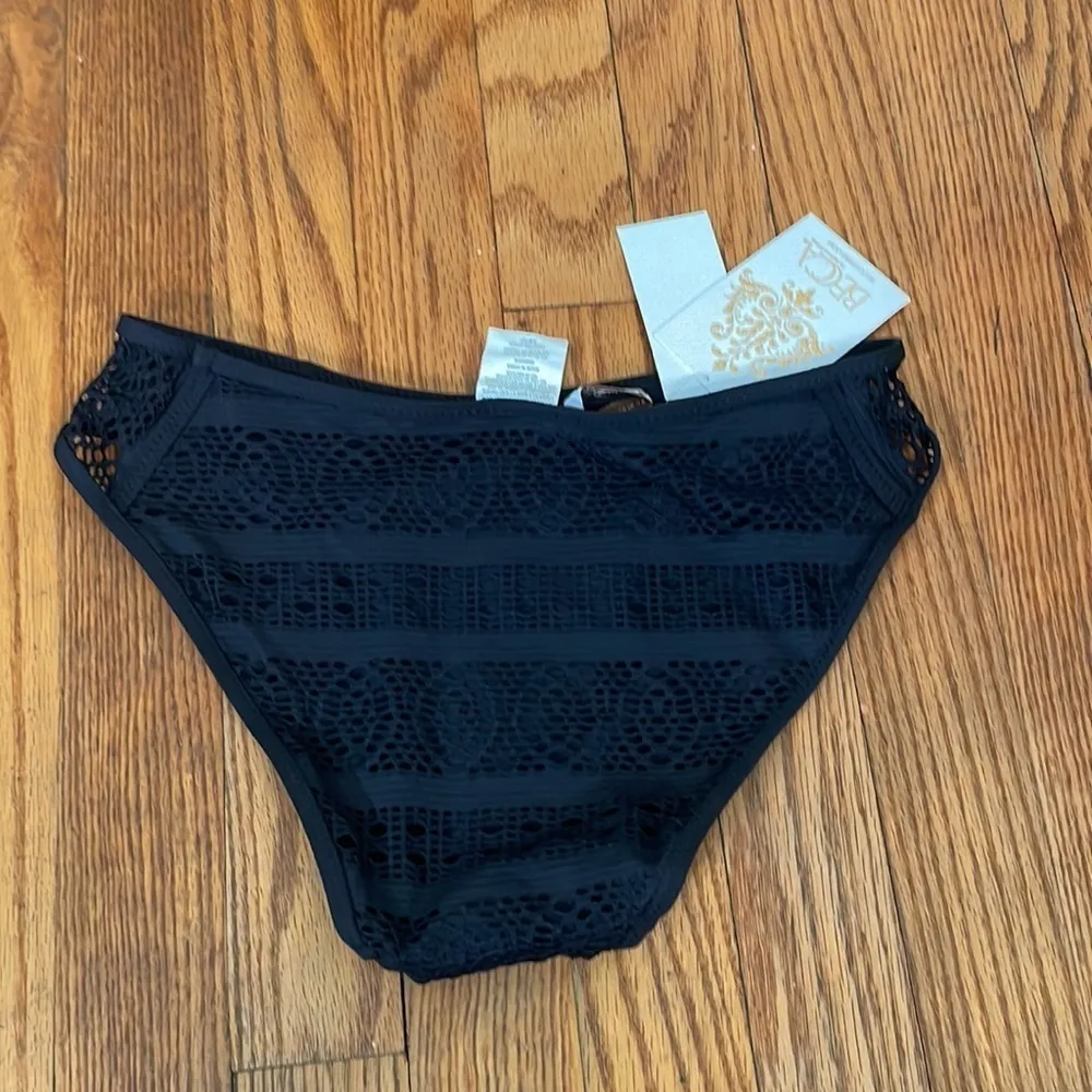 Becca Crochet Adela‎ Hipster Bikini Bottom Black size XS NWT - Image 4