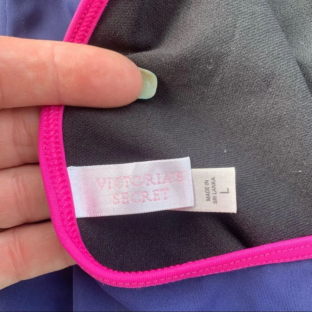 Y2K Victoria’s Secret Bikini navy fuchsia LARGE - Image 3