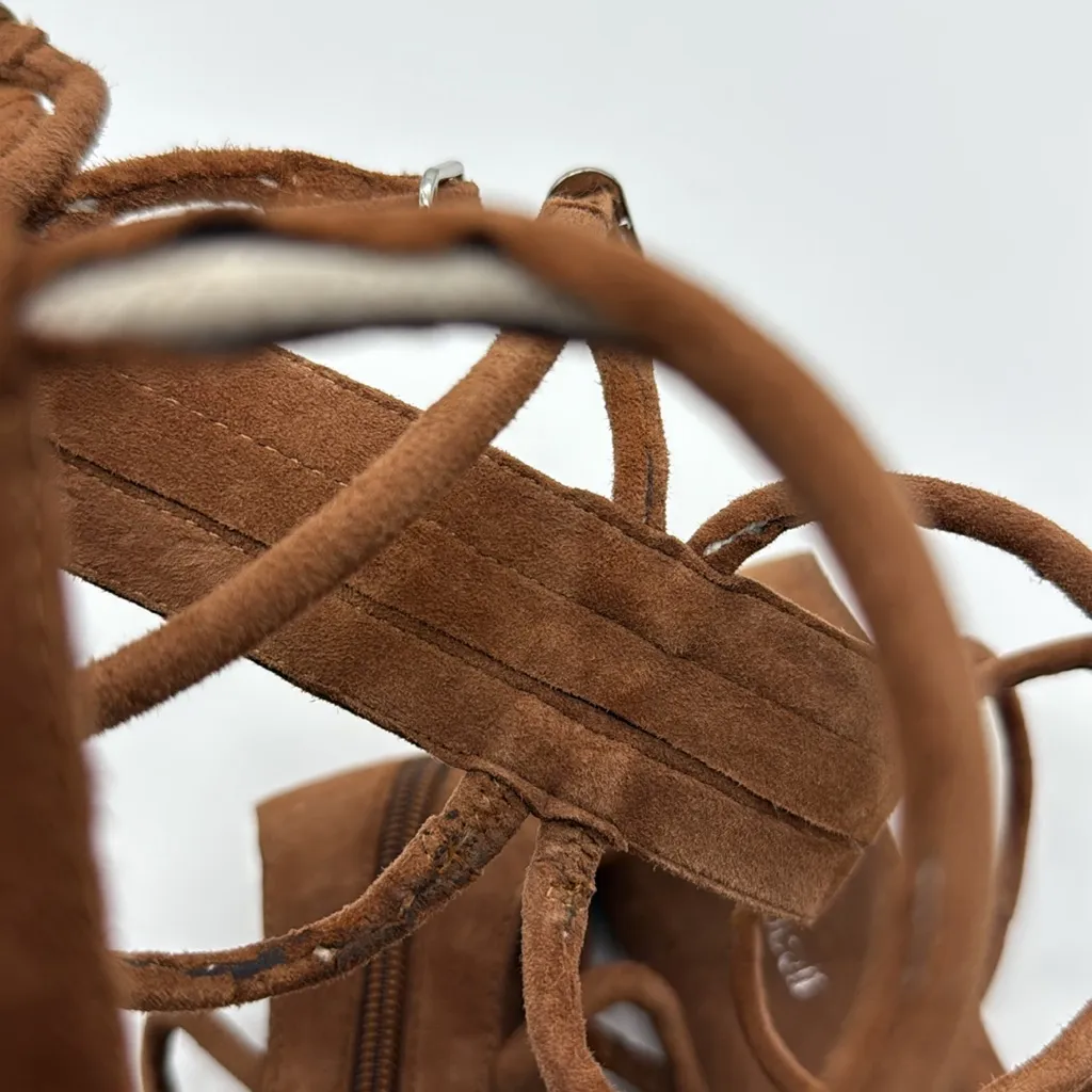 Jeffrey Campbell Brown Suede Gladiator Sandals. - Image 8