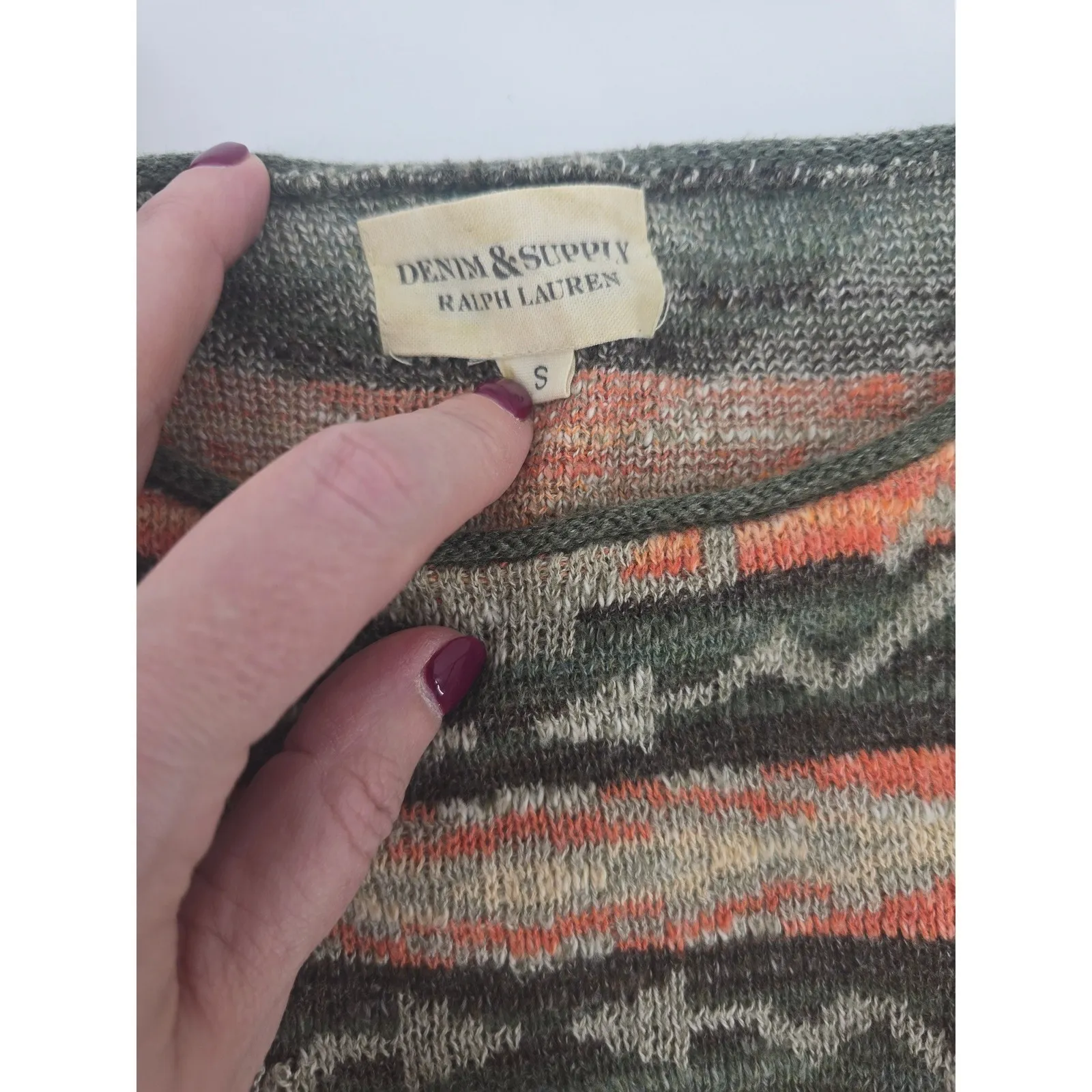 Denim Supply Ralph Lauren Womens Aztec Geometric Print Long Sleeve Sweater Small - Image 6