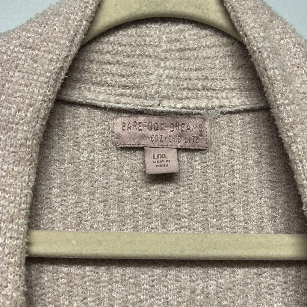 Barefoot Dreams CozyChic Lite Ribbed Robe Pink Size L/XL - Image 3