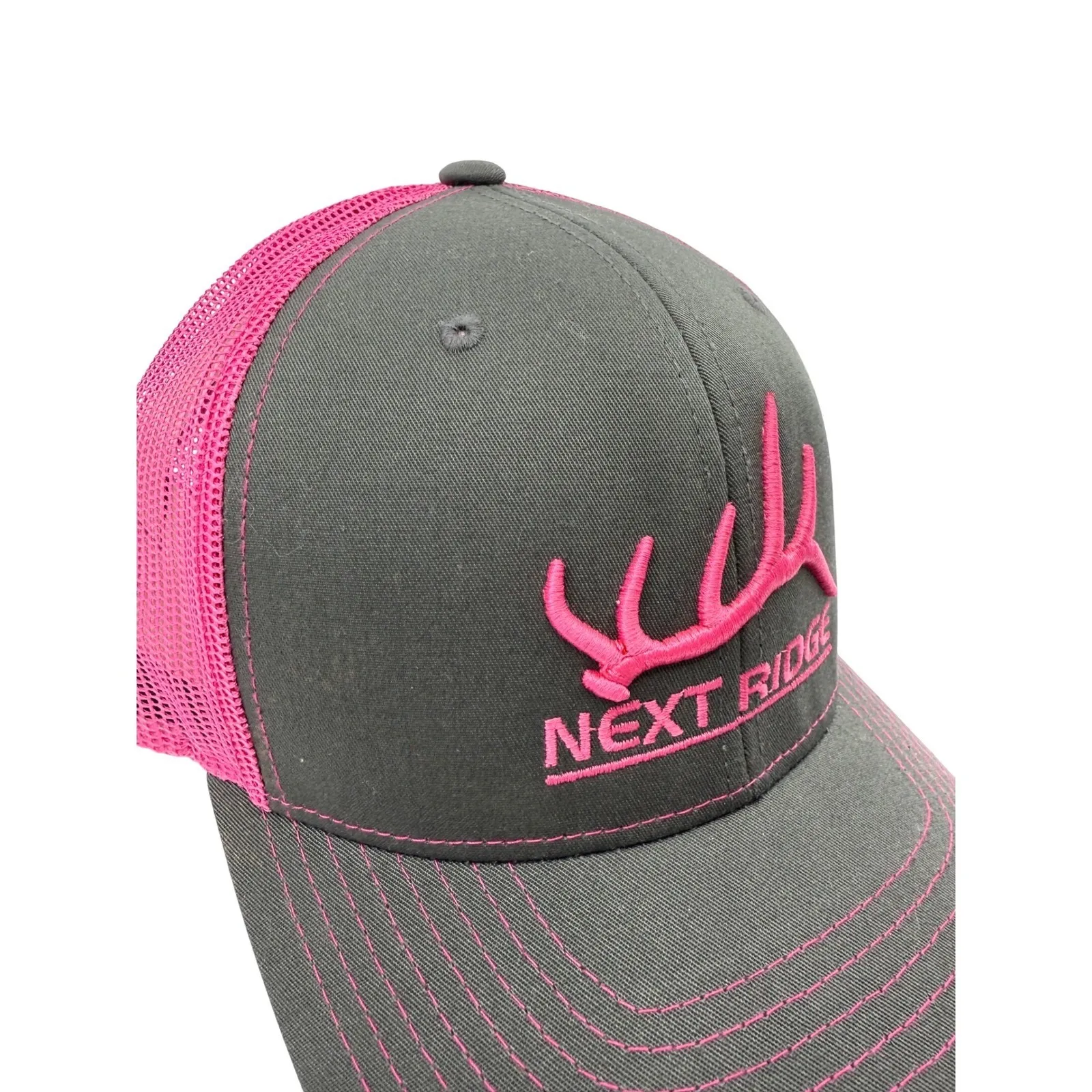 Next Ridge Hat Richardson 112 Pink Gray Trucker Cap Adjustable Womens‎ - Image 2