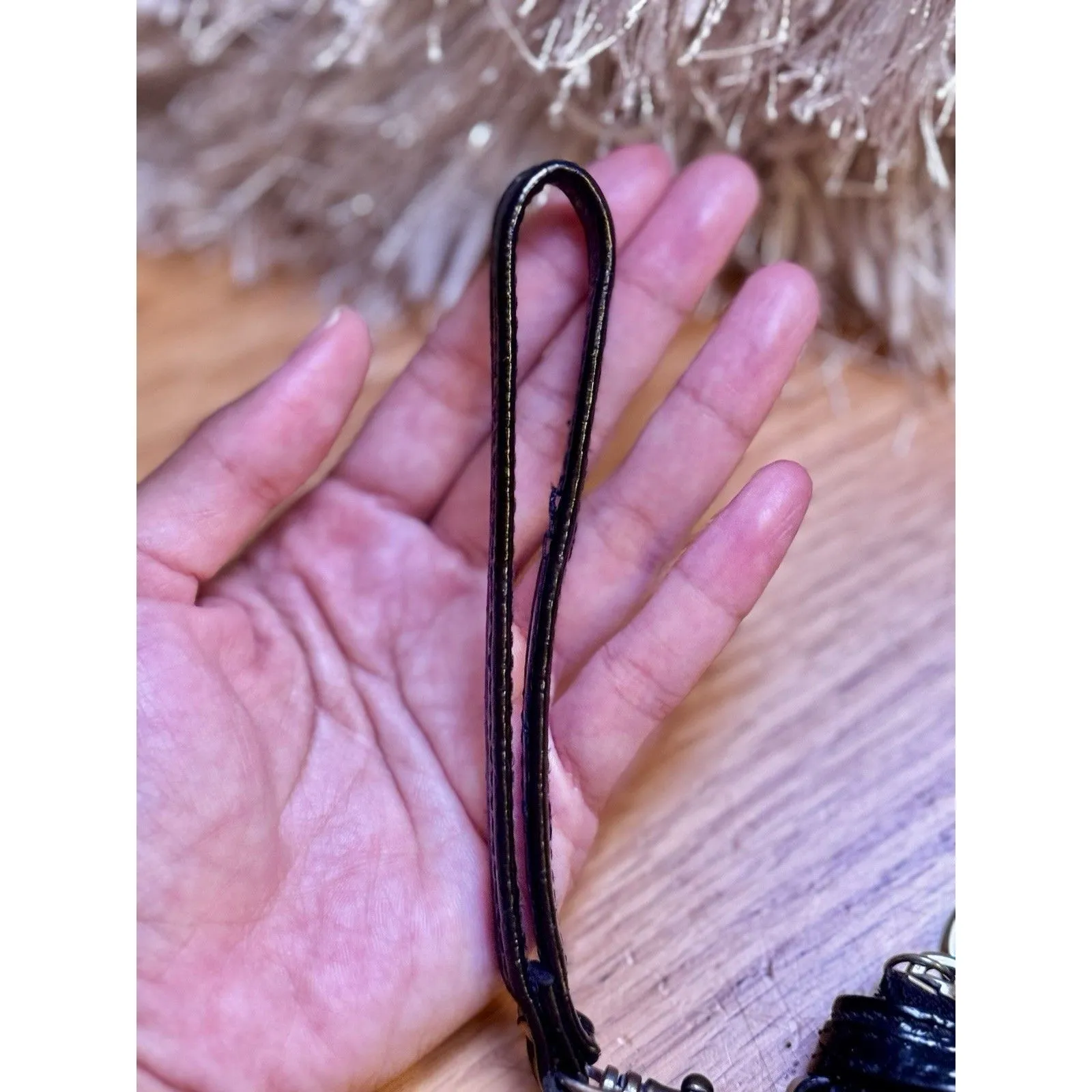 Coach Poppy Signature Monogram Wristlet Clutch Purse Wallet Silver Black Brown - Image 10