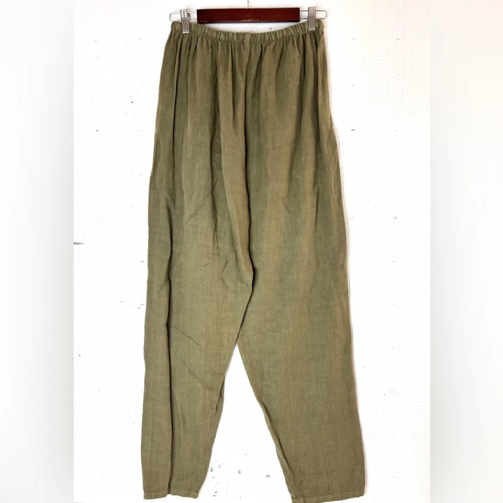 a la mode M/L Linen Straight Leg Pull - Image 3