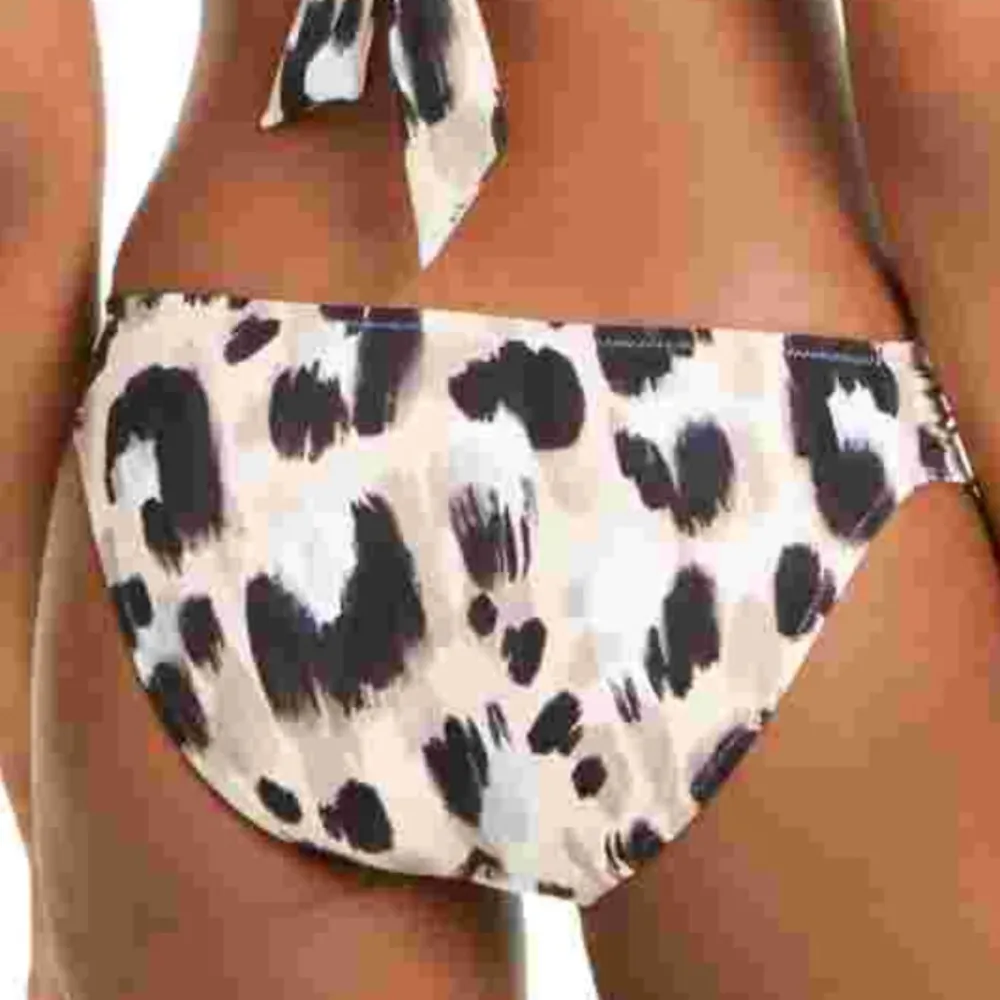 BAR‎ III Shirred Hipster Swimsuit Bottom Beige Leopard size XS NWT - Image 2
