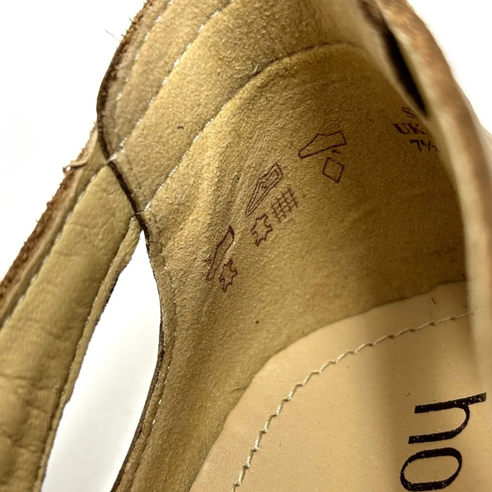 HOTTER Ortholite leather Mary Jane shoes, made in England, size US9.5, UK7.5 Tan - Image 9