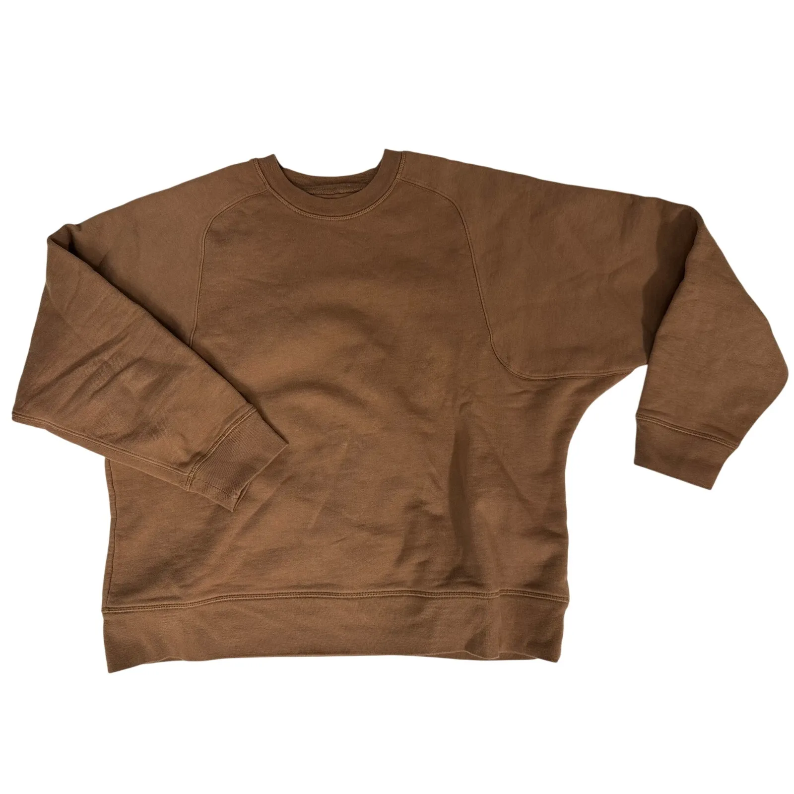 Girlfriend Collective Sweatshirt Brown Crewneck Organic Cotton - Image 2
