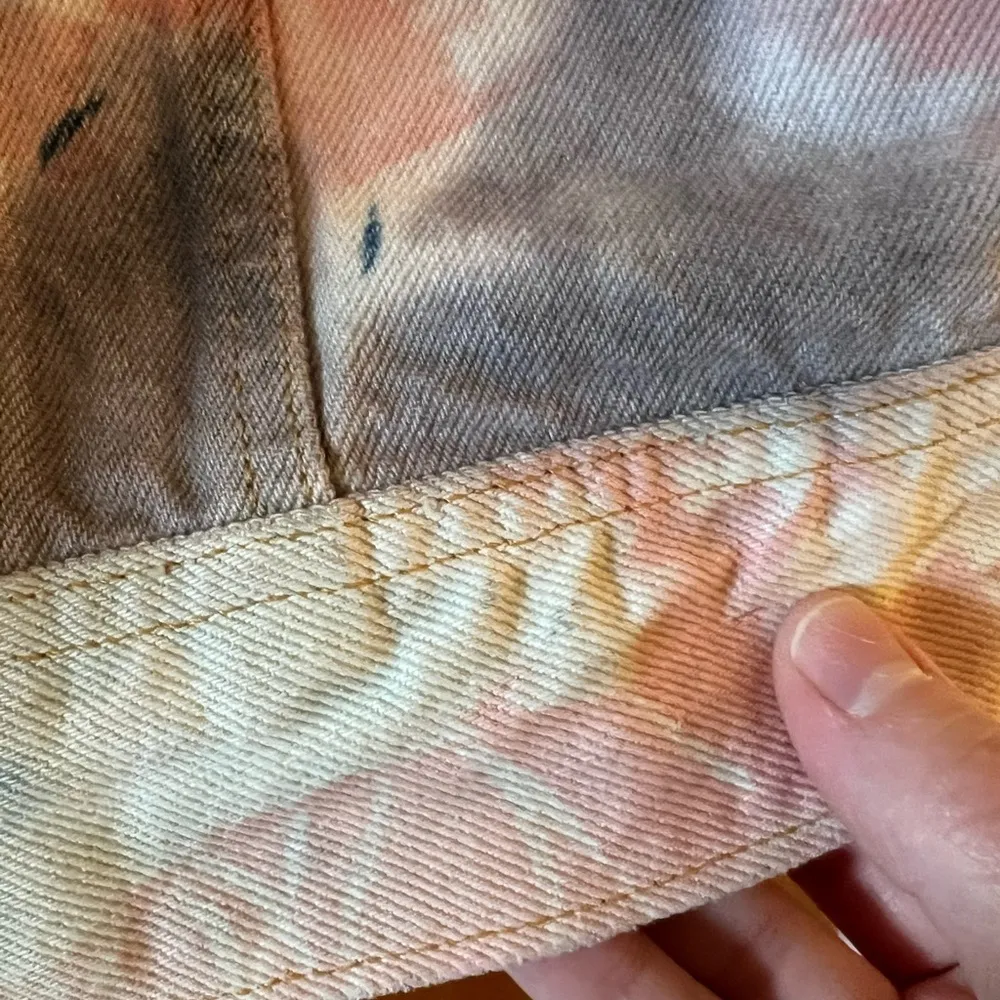 Lee Vintage Denim Jean Jacket Tiedye Pink Blue DIY Embroidered OOAK Boink READ - Image 5