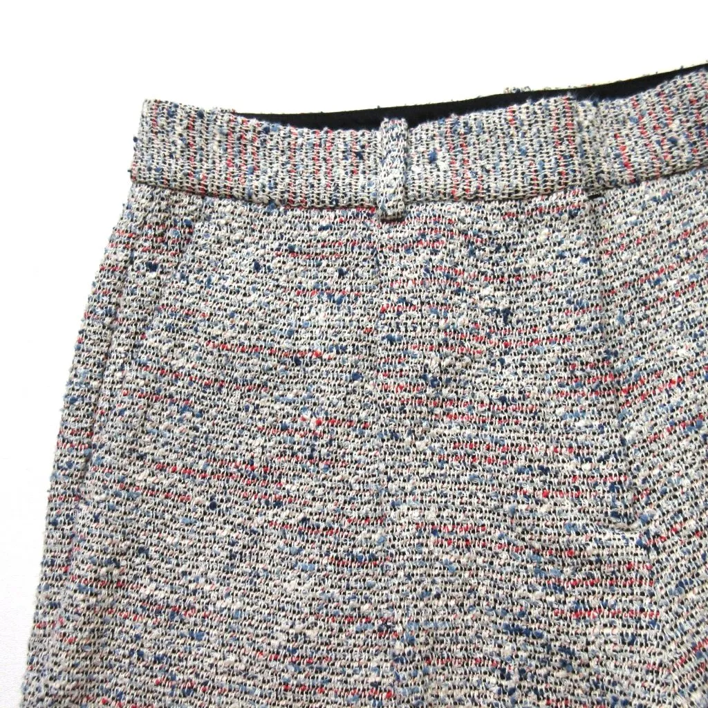 NWT Theory Adamaris in Tweed Single Pleat Wide Leg Fringe Hem Pants 6 x 31 - Image 5