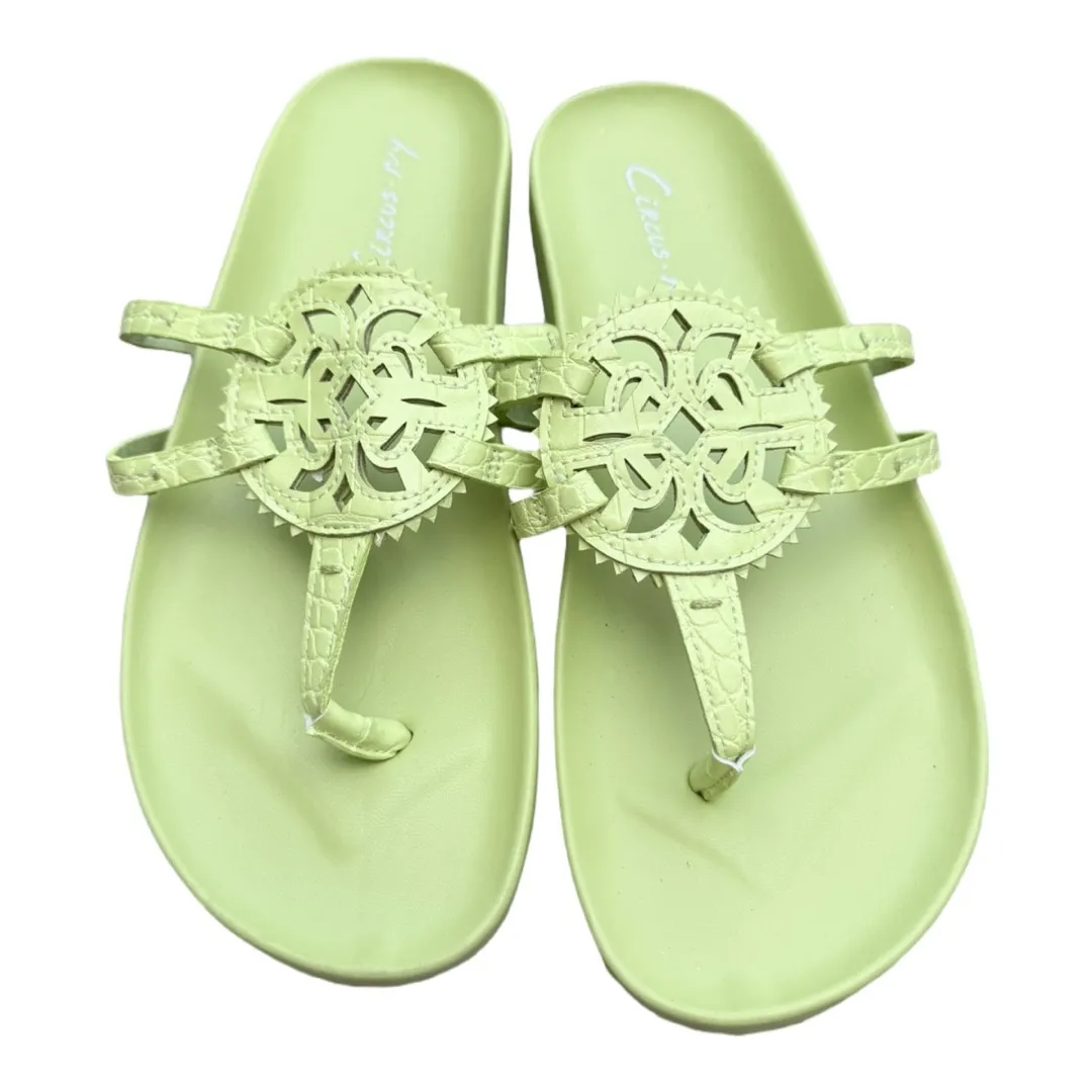 Circus NY by Sam Edelman Women's Jules Sandal Lime Green Size 8.5 Laser Cut NWOT - Image 1