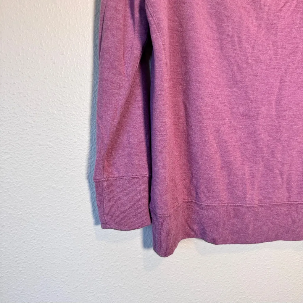 Athleta Purple Oversized Slouchy Sweatshirt Womens L Athletic Comfort Casual - Image 3