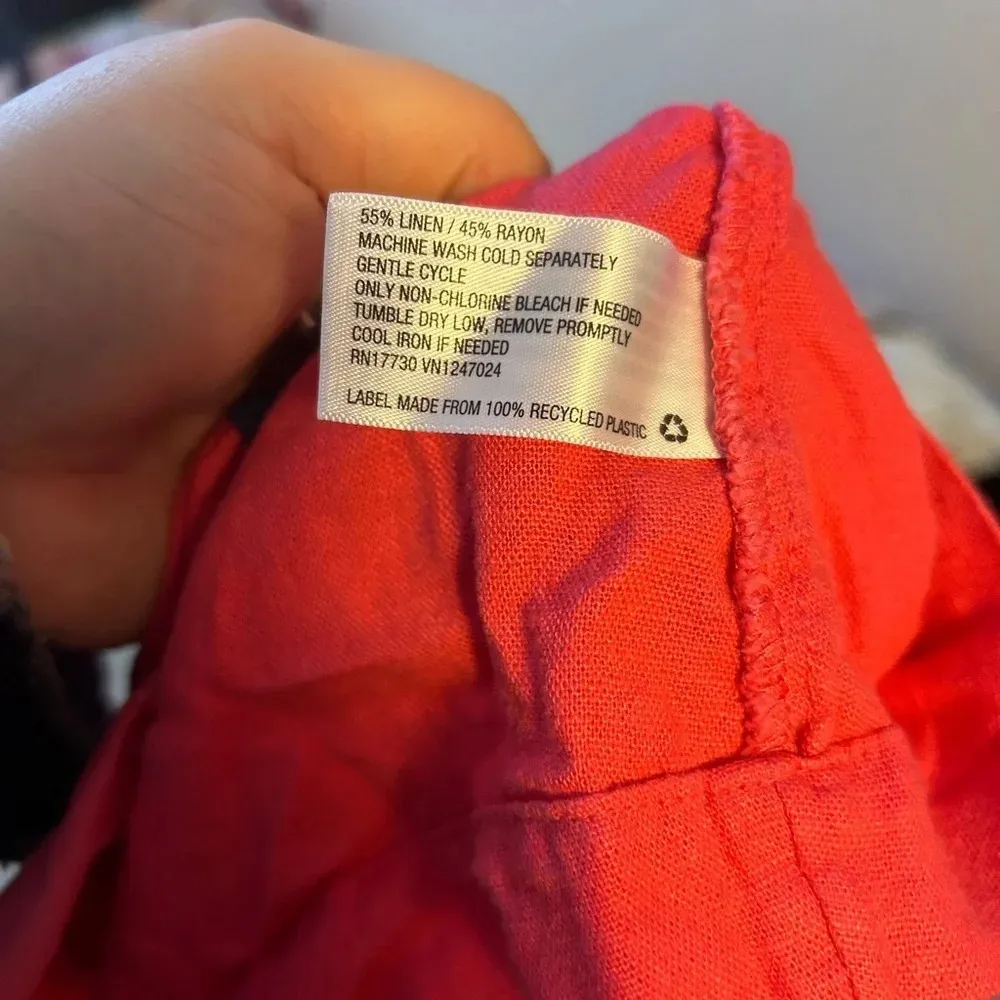 UNIVERSAL THREAD HOT PINK LINEN MINI DRESS - Image 4