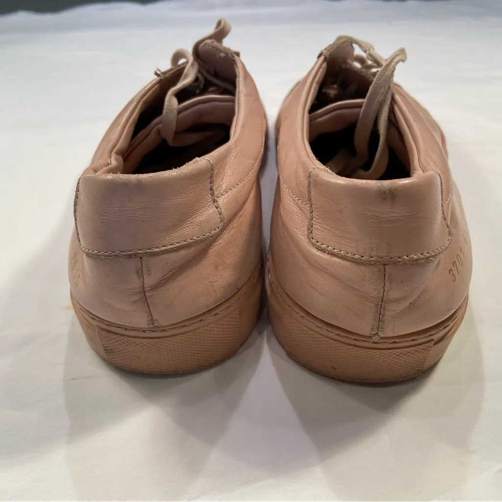 Common Projects blush‎ pink leather women’s sneakers, low Achilles, size 41 - Image 3