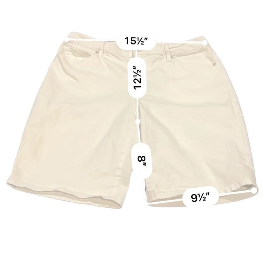 Gloria Vanderbilt  extreme White pullover shorts size 10 - Image 5