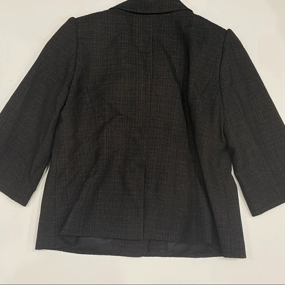 Classiques Entier Button-down Jacket size XL 3/4‎ sleeve body fit charcoal gray - Image 3