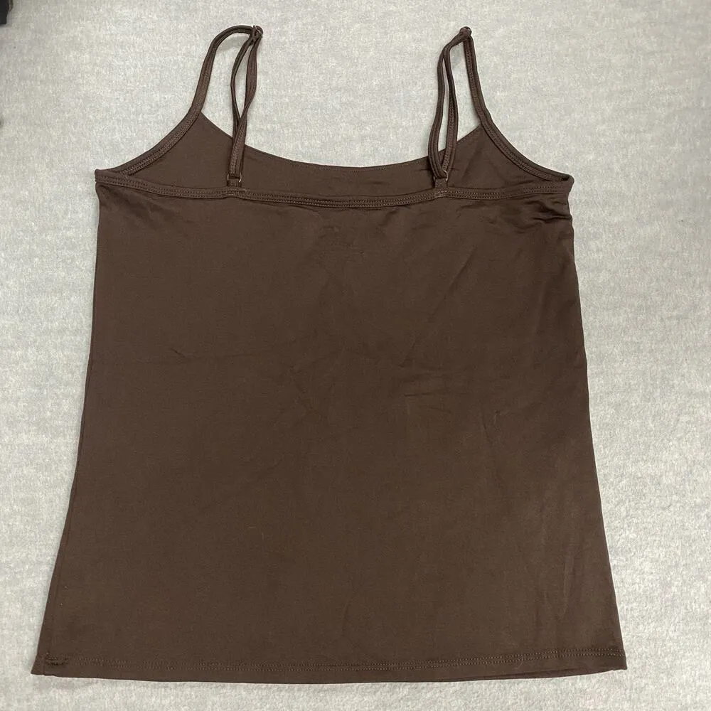 Dress Barn Dark Brown Camisole S Y2K Feminine 90s Retro Summer Dark Academia - Image 3