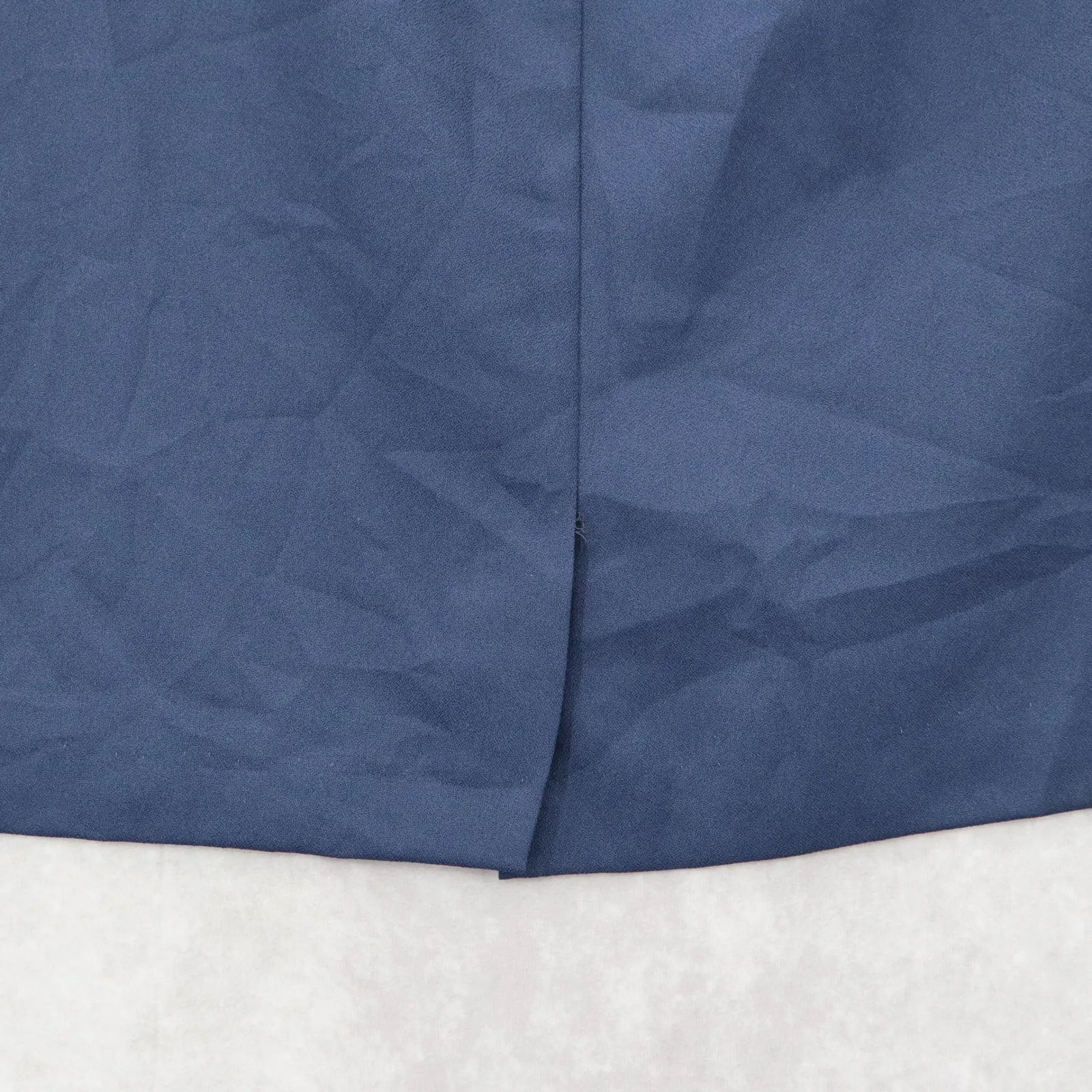 Navy Blue Pencil Secretary Business Casual Pull On Elastic Knee‎ Length Skirt 14 - Image 4