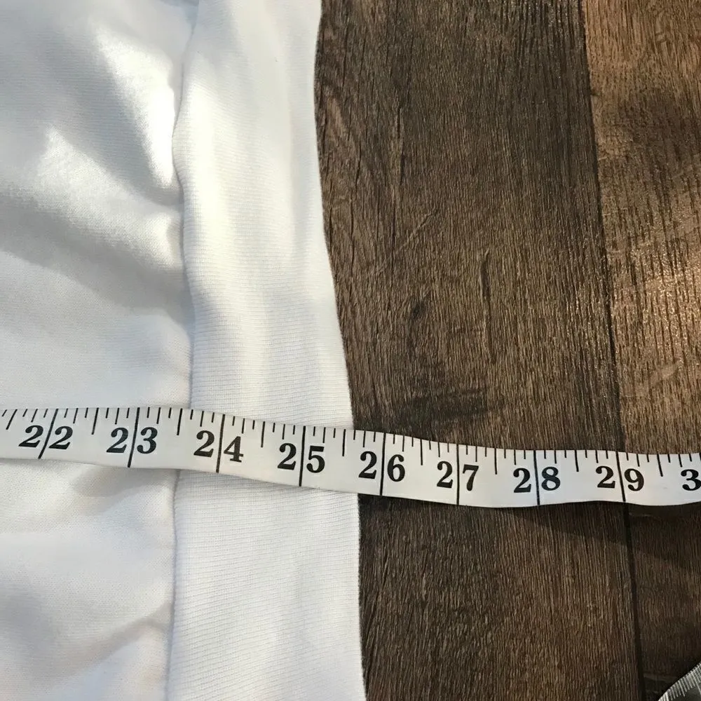 American Apparel White V Neck Top Women's - Image 8